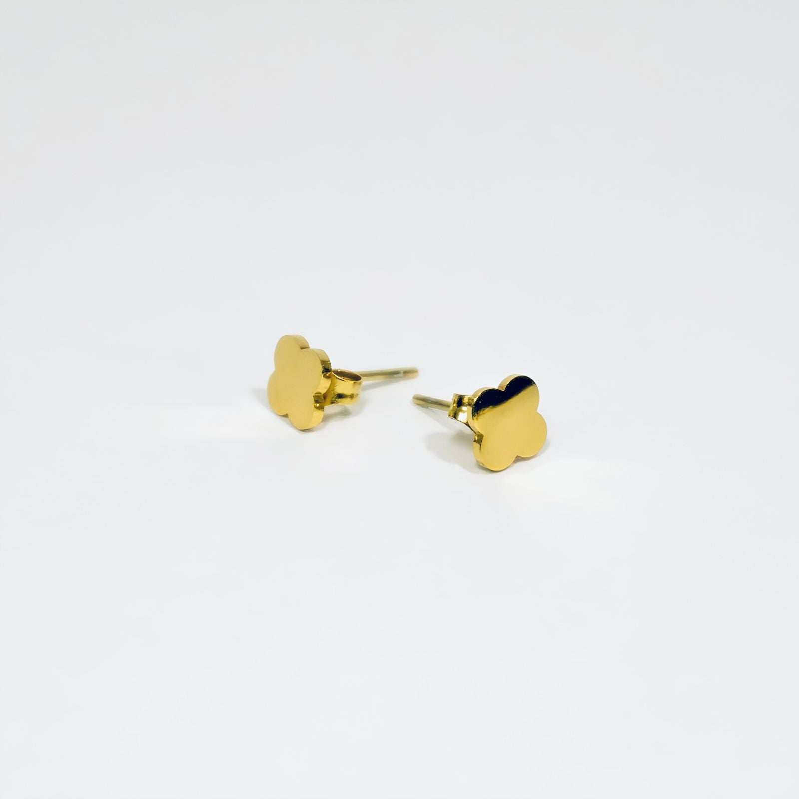 Aretes Topo Trébol Oro