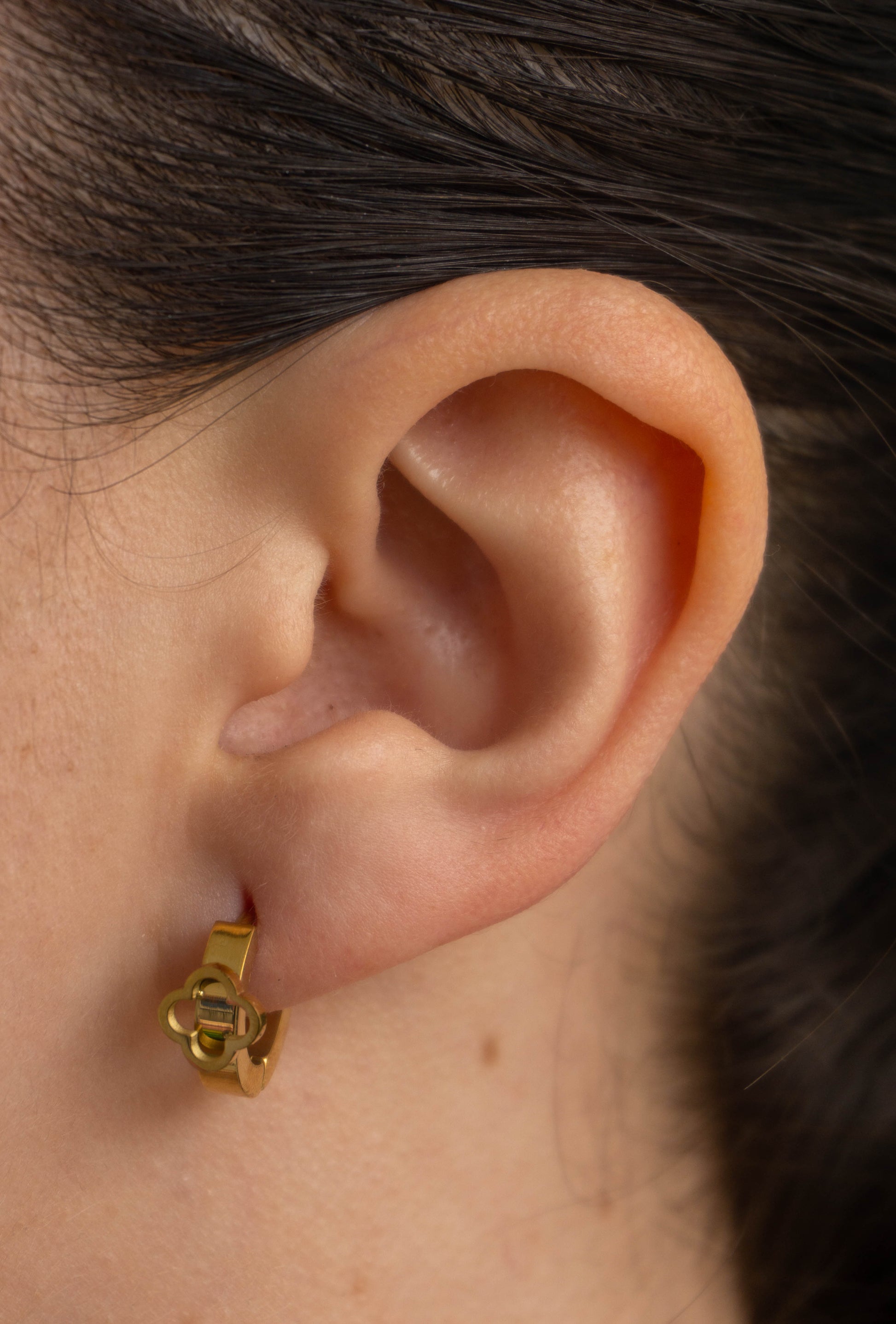 Aretes Candonga Trébol Oro