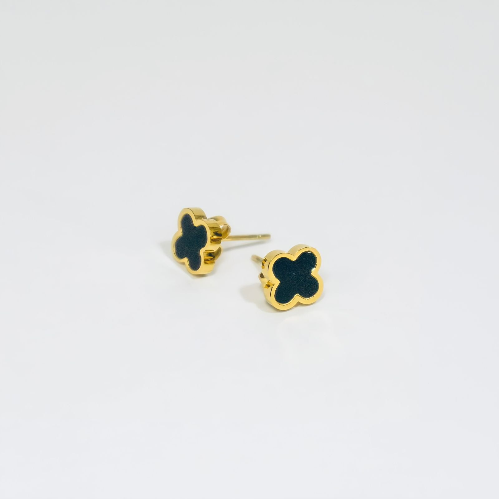 Aretes Topo Trébol Negro