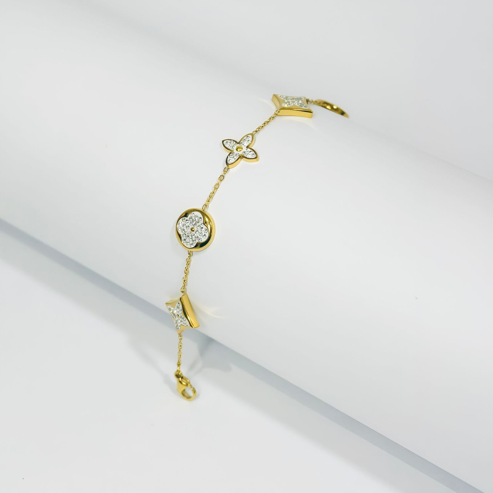 Pulsera Blanca Brillante