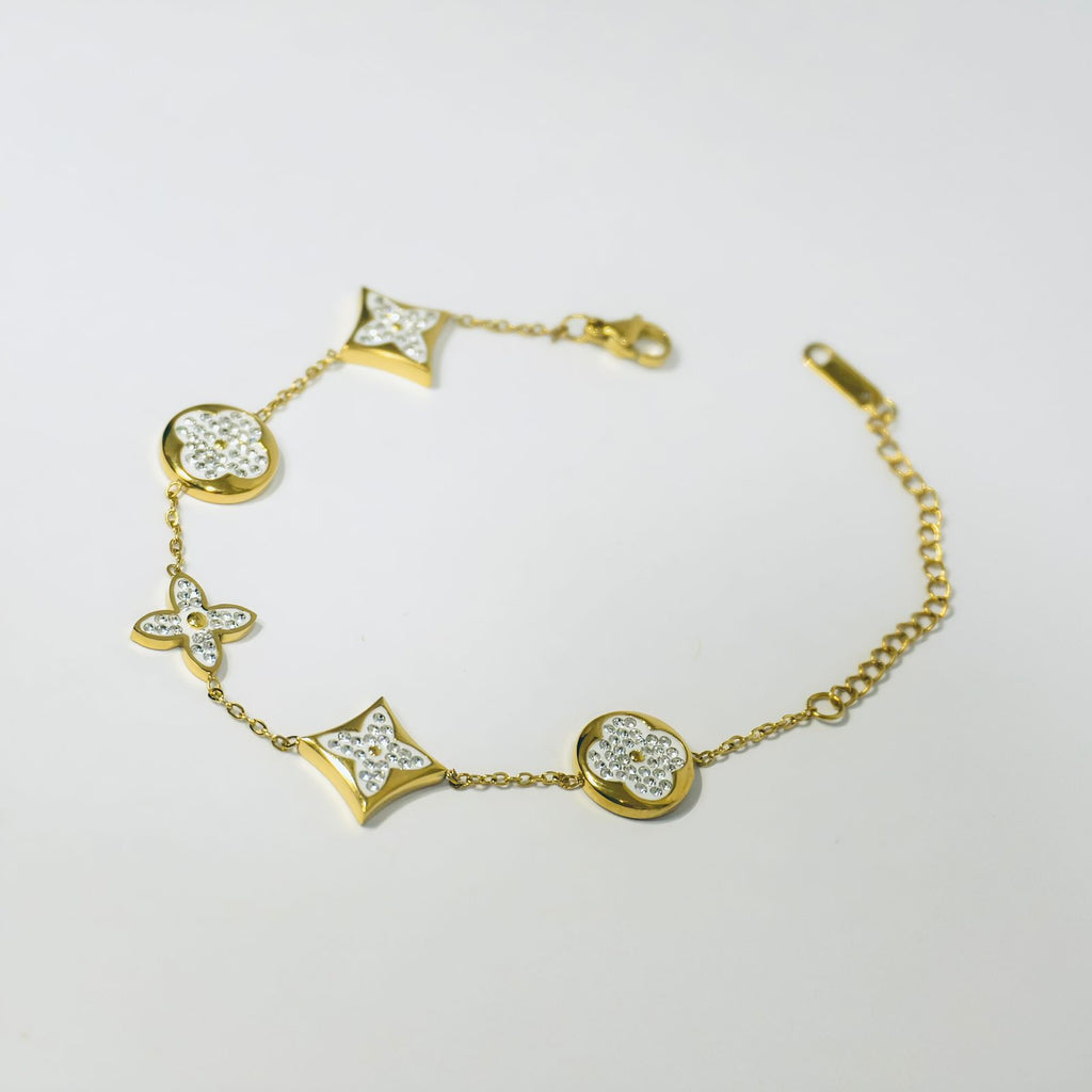 Pulsera Blanca Brillante
