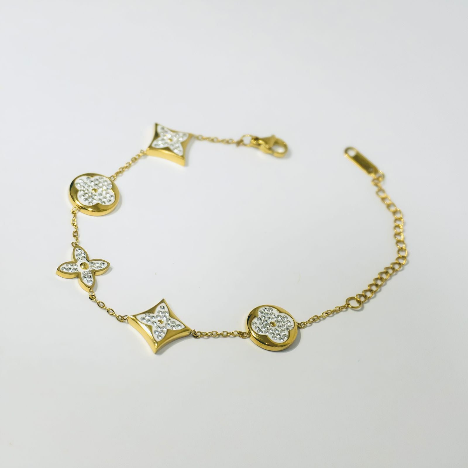 Pulsera Blanca Brillante